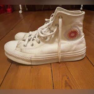Girls Converse Eva Lift in Beige